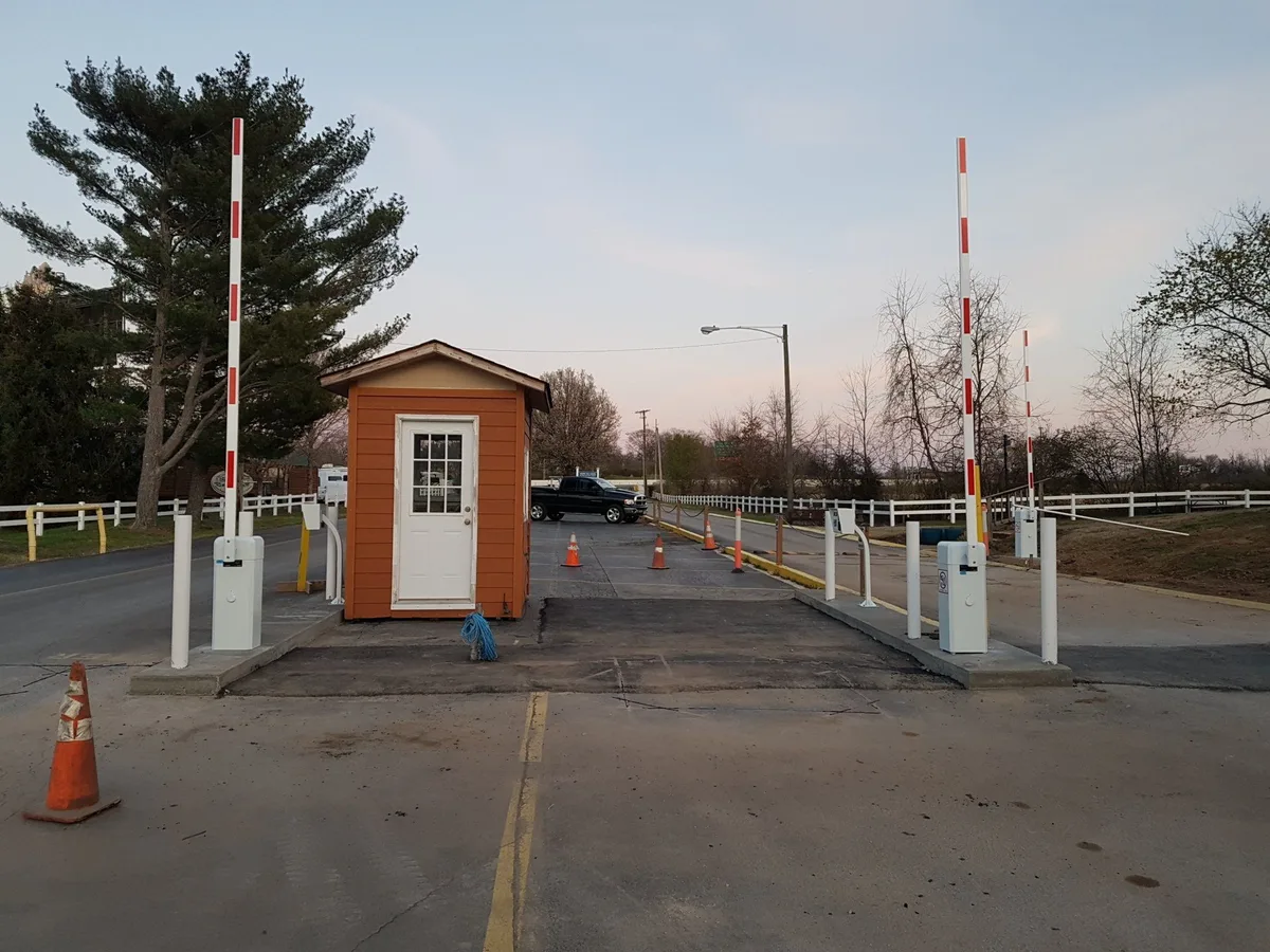 RV park entry gate with barrier arm by Parking BOXX