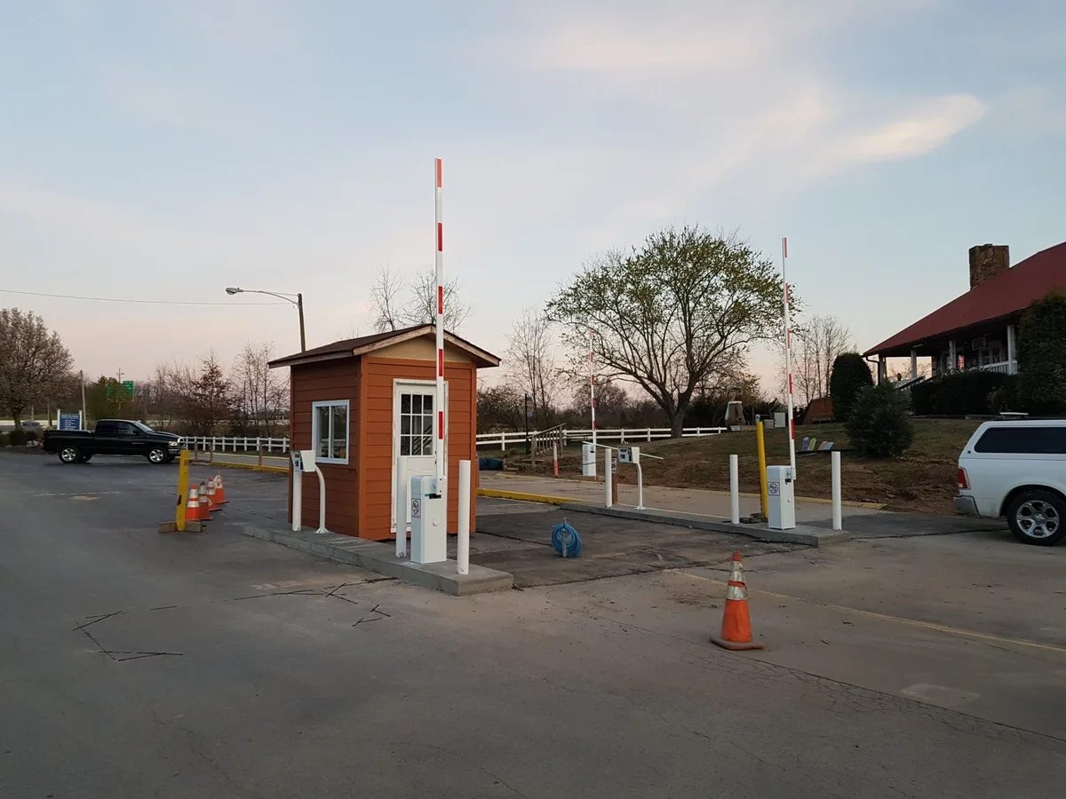 Parking BOXX campground access control pedestal and gate