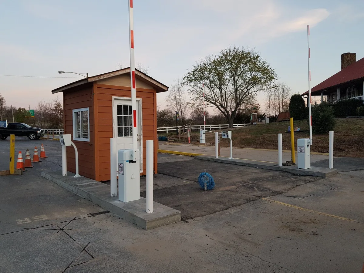 Automated campground entry gate installed by Parking BOXX