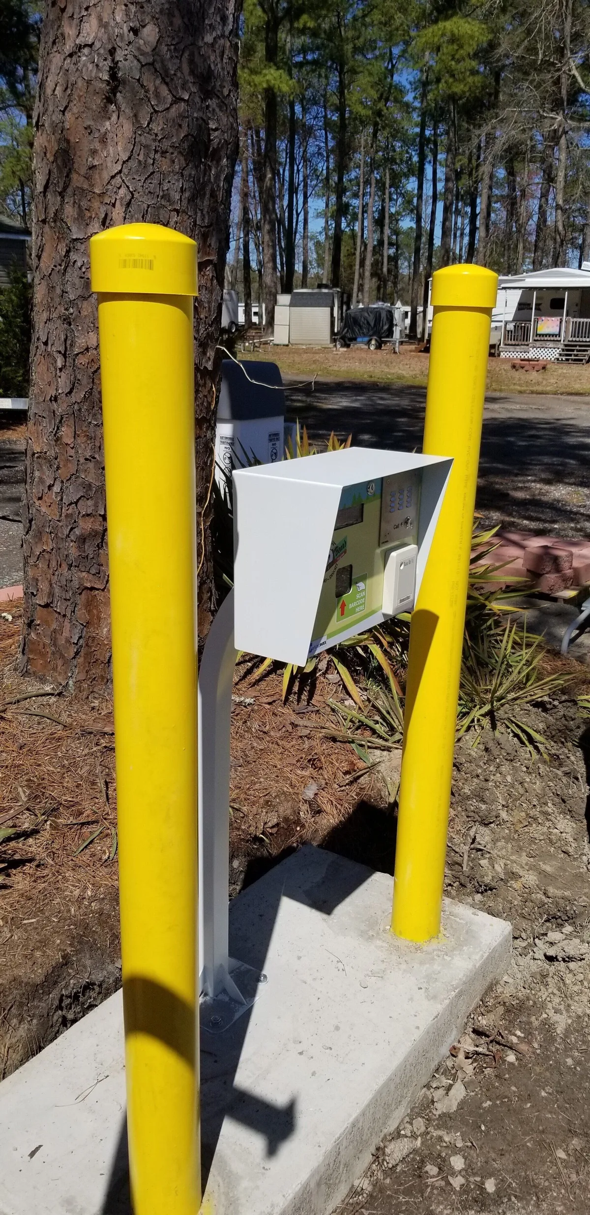 Campground gate entry station installed by Parking BOXX