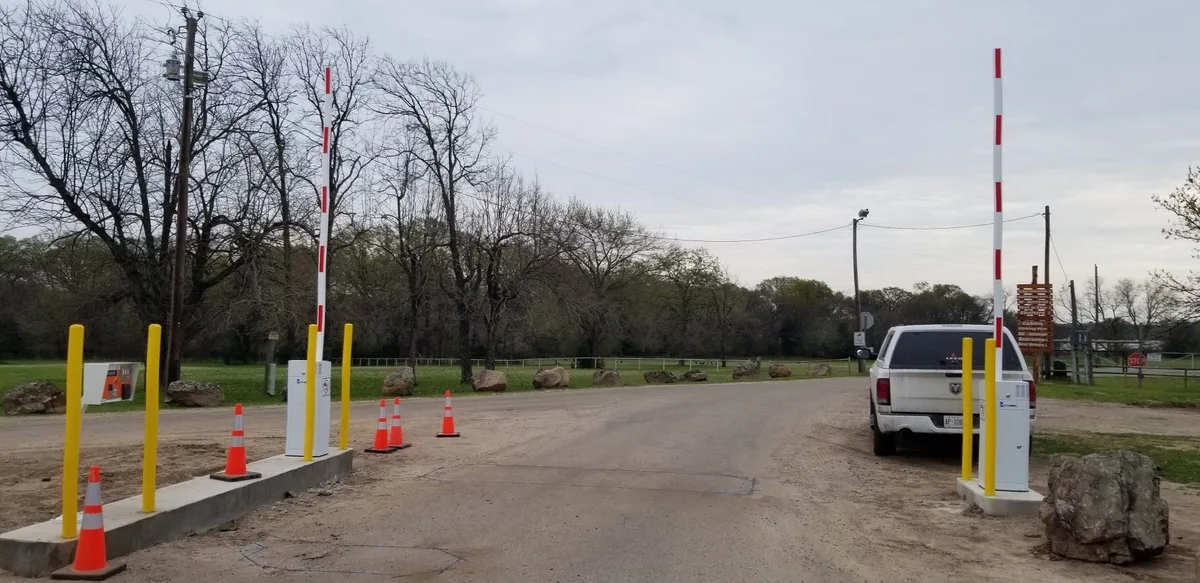 Campground barrier gate installed by Parking BOXX