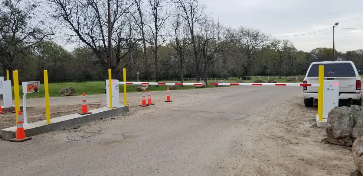 Parking BOXX automated gate at a campground lane