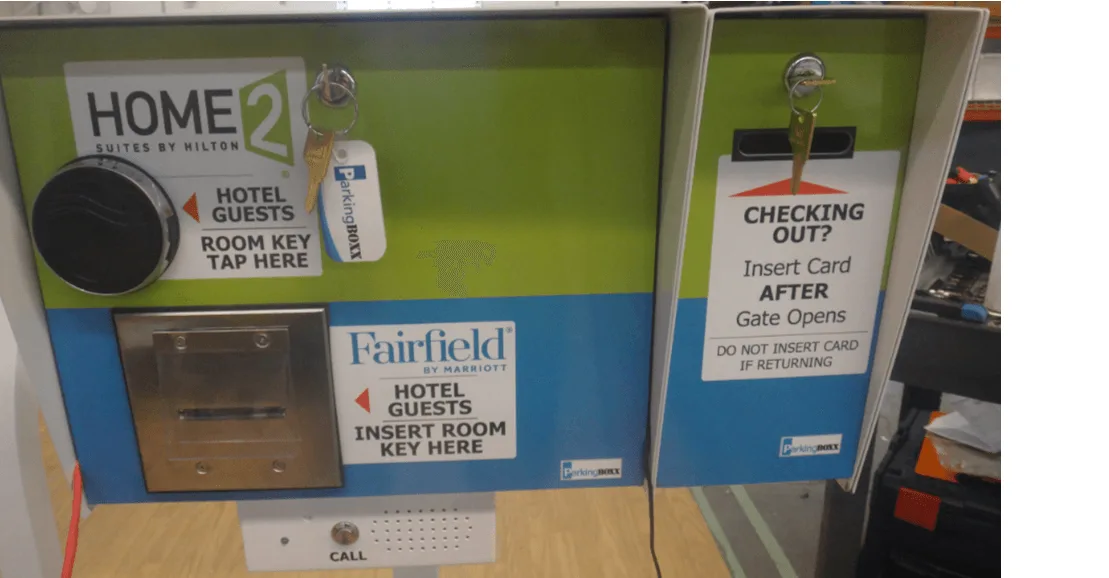 Home2 Fairfield with card return on exit