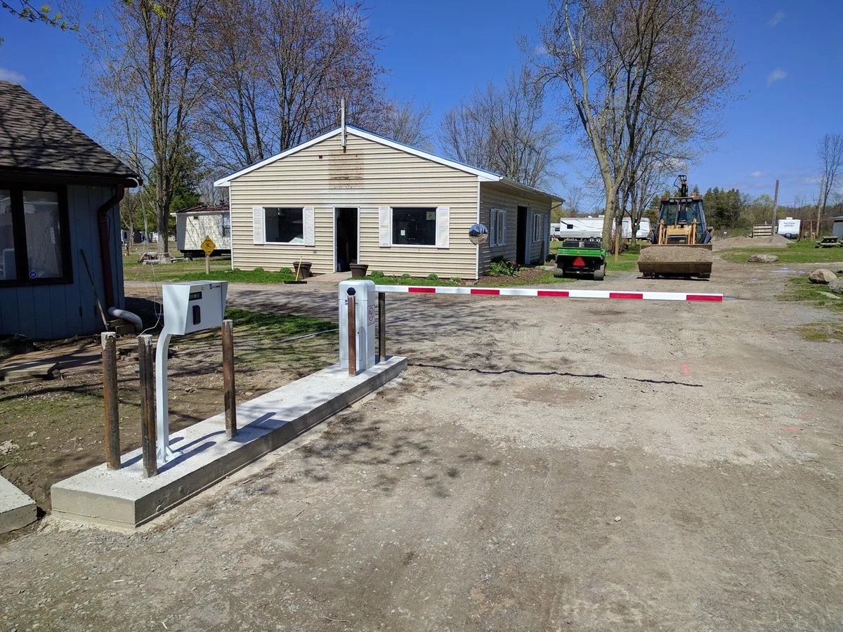 Parking BOXX gate system at a campground entrance