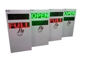 Parking BOXX lot full sign and space counter