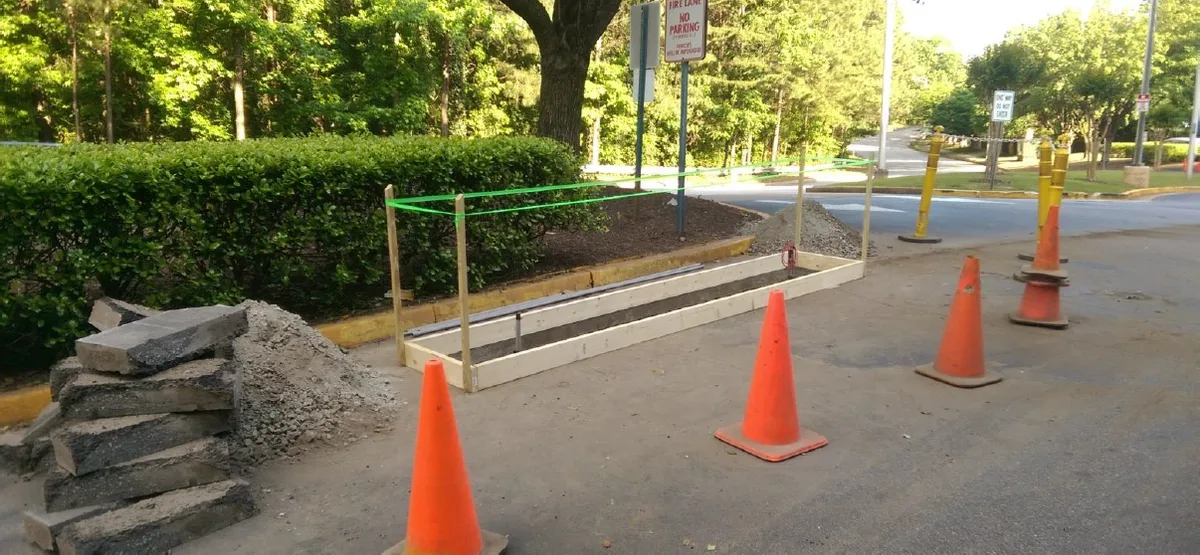 Bollard installation for parking equipment protection