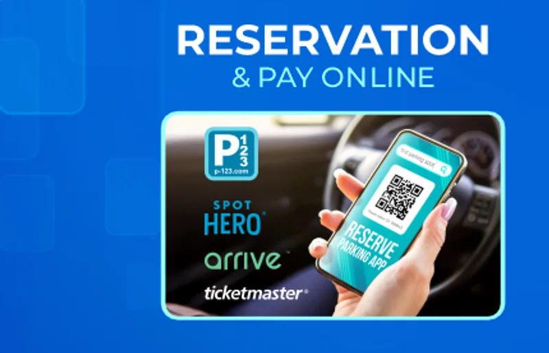Reservation and pay online parking — SporHero, Arrive, and Ticketmaster integrations via CloudEASE
